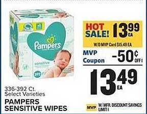 Food Lion Pampers sensitive wipes offer