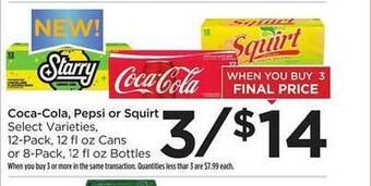 Food 4 Less Coca-cola, pepsi or squirt offer