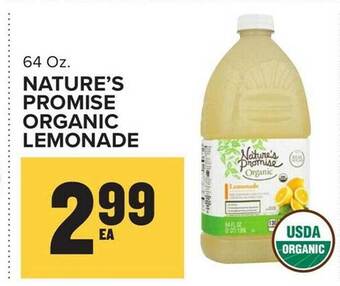 Food Lion Nature's promise organic lemonade offer