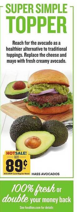 Food Lion Hass avocados offer