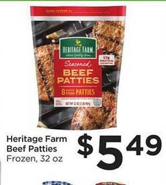 Food 4 Less Heritage farm beef patties offer