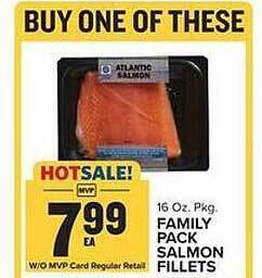 Food Lion Family pack salmon fillets offer