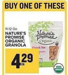 Food Lion Nature's promise organic granola offer