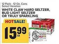 Food Lion White claw hard seltzer, bud light seltzer or truly sparkling offer