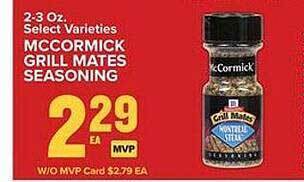 Food Lion Mccormick grill mates seasoning offer