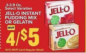 Food Lion Jell-o instant pudding mix or gelatin offer