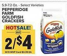 Food Lion Pepperidge farm goldfish crackers offer