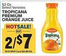 Food Lion Tropicana premium orange juice offer
