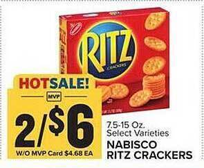 Food Lion Nabisco ritz crackers offer