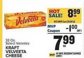 Food Lion Kraft velveeta cheese offer