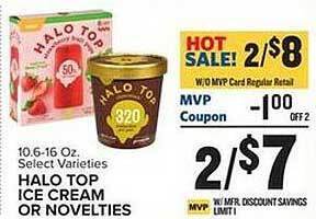 Food Lion Halo top ice cream or novelties offer