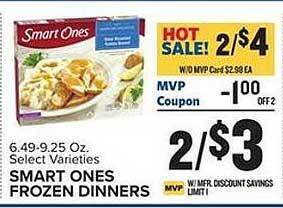 Food Lion Smart ones frozen dinners offer