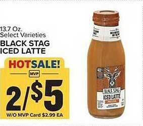 Food Lion Black stag iced latte offer
