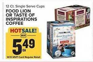 Food Lion Food lion or taste of inspirations coffee offer