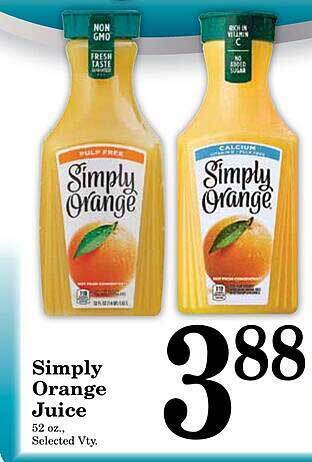 Harvest Foods Simply orange juice offer