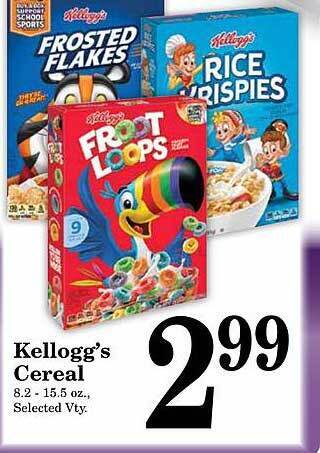 Harvest Foods Kellogg's cereal offer