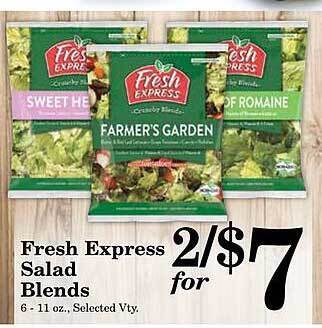 Harvest Foods Fresh express salad blends offer
