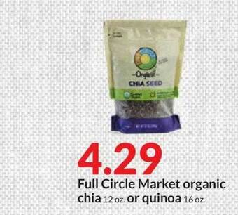 Hy-Vee Full circle market organic chia or quinoa offer