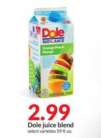 Hy-Vee Dole juice blend offer