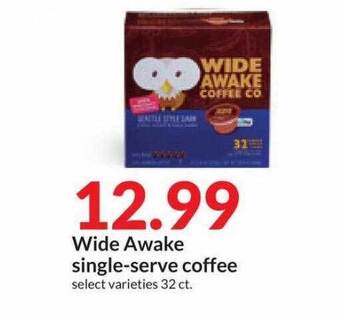 Hy-Vee Wide awake single-serve coffee offer