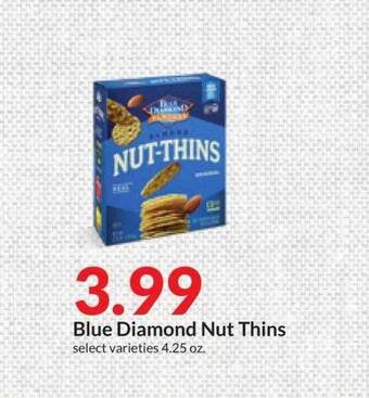 Hy-Vee Blue diamond nut thins offer