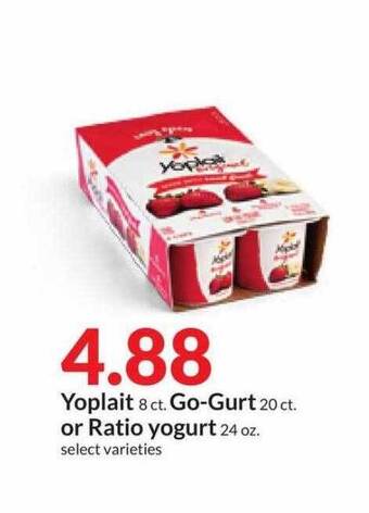 Hy-Vee Yoplait go-gurt or ratio yogurt offer