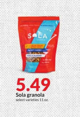 Hy-Vee Sola granola offer