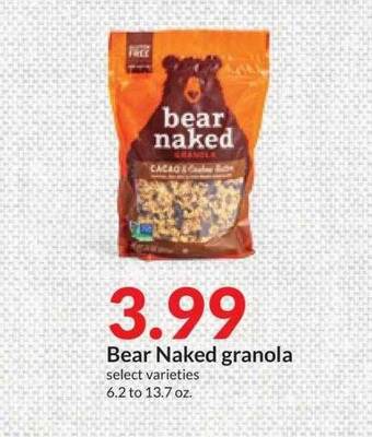 Hy-Vee Bear naked granola offer