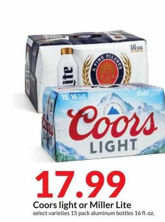 Hy-Vee Coors light or miller lite offer