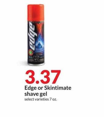 Hy-Vee Edge or skintimate shave gel offer