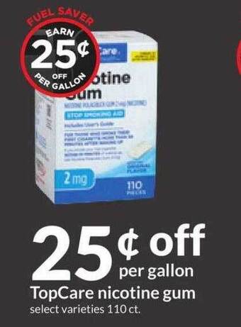 Hy-Vee Topcare nicotine gum offer