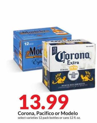 Hy-Vee Corona, pacifico or modelo offer