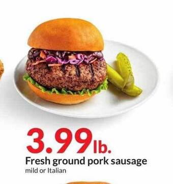 Hy-Vee Fresh ground pork sausage offer