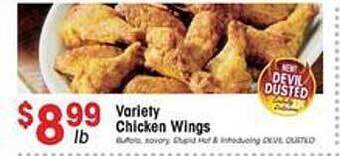 IGA Variety chicken wings offer