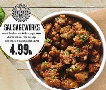 Lowes Foods Sausageworks fresh or smoked sausage offer