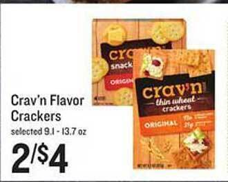 Lowes Foods Crav'n flavor crackers offer