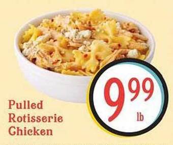 Lowes Foods Pulled rotisserie chicken offer