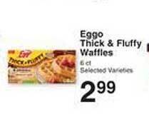 Price Chopper Eggo thick & fluffy waffles offer