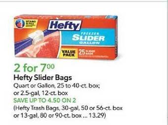 Publix Hefty slider bags offer