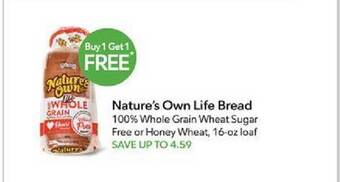 Publix Nature's own life bread offer