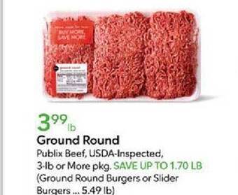Publix Ground round offer