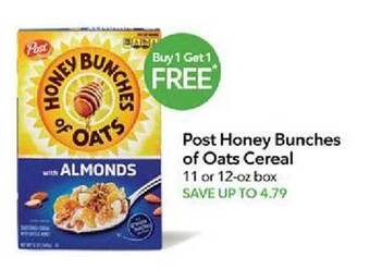Publix Post honey bunches of oats cereal offer