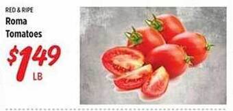 Rouses Roma tomatoes offer