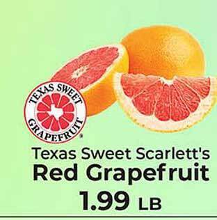 Sunset Foods Texas sweet scarlett's red grapefruit offer