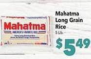 Vallarta Supermarkets Mahatma long grain rice offer