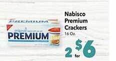 Vallarta Supermarkets Nabisco premium crackers offer