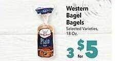 Vallarta Supermarkets Western bagel bagels offer