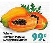 Vallarta Supermarkets Whole mexican papaya offer
