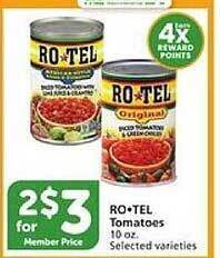 Vons Ro-tel tomatoes offer