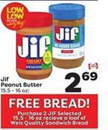 Weis Markets Jif peanut butter offer